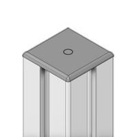60-010-0 MODULAR SOLUTIONS POLYAMIDE END CAP 45MM X 45MM GRAY